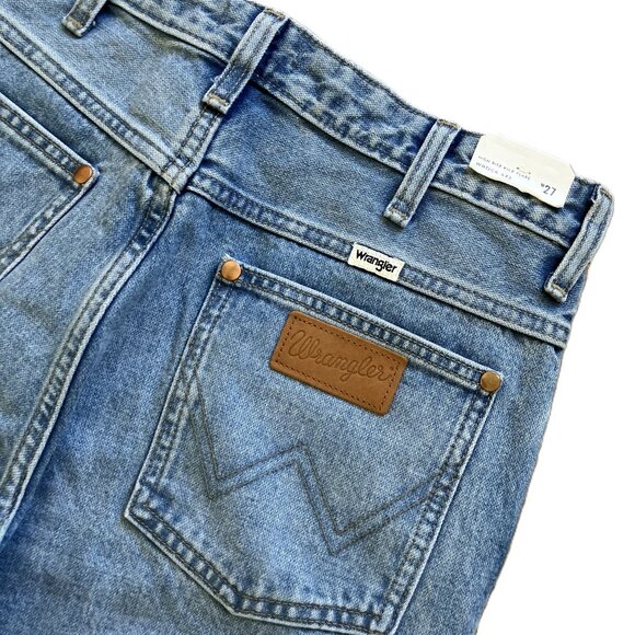 Wrangler High Rise Kick Flare Jeans Light Wash Raw Hem NWT Wrock 672 - Picture 6 of 6